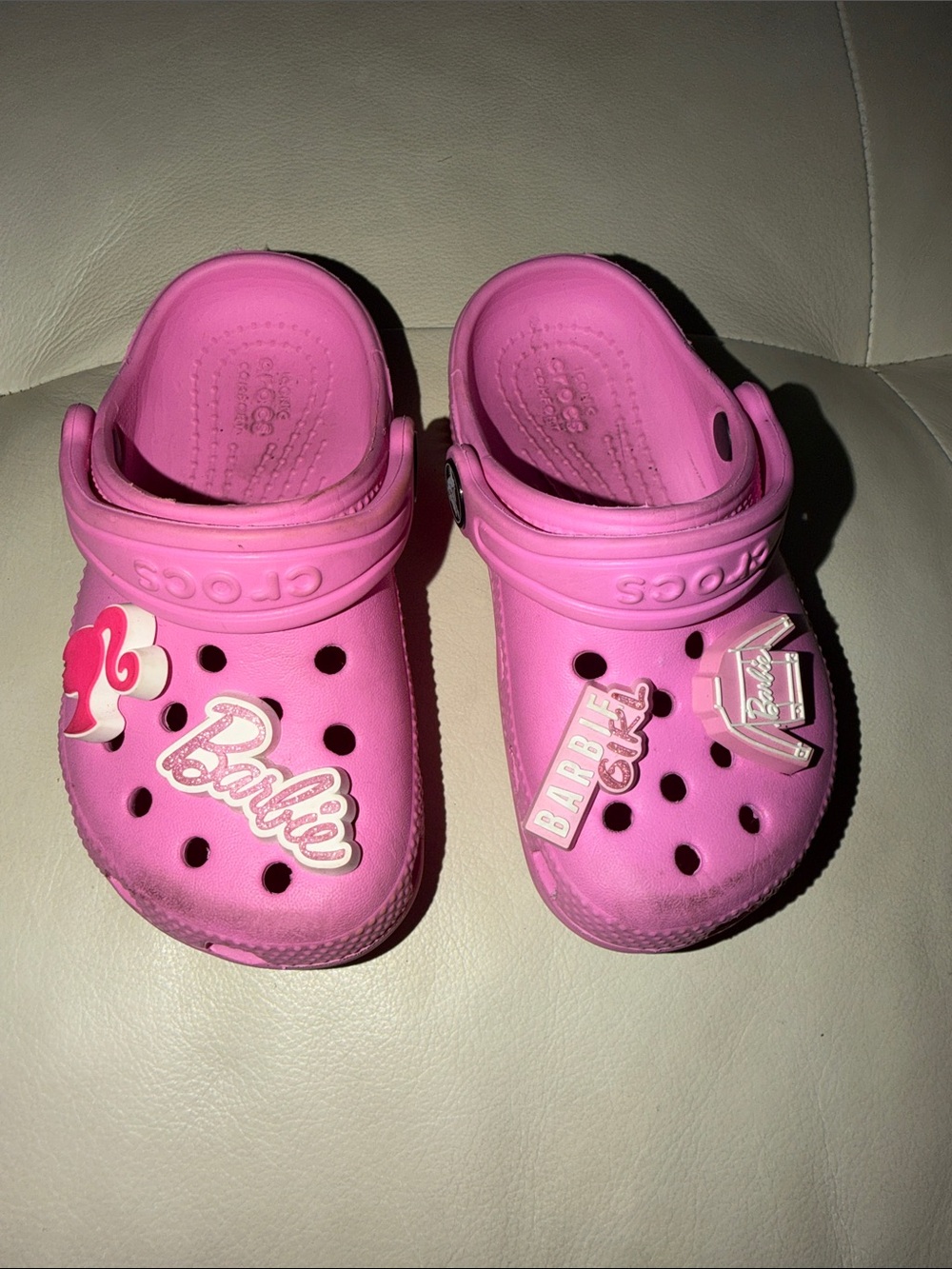 CROCS Kids' Pink Barbie Charm Clogs
